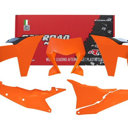 Plastic KIT/7 2024-2025 KTM Exc, Exc-f Orange/black, Rtech R-KITKTM-AR0-704