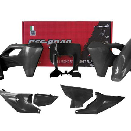 Plastic KIT/7 2024-25 Husqvarna Te/fe Black, Rtech R-KITHSQ-NR0-724