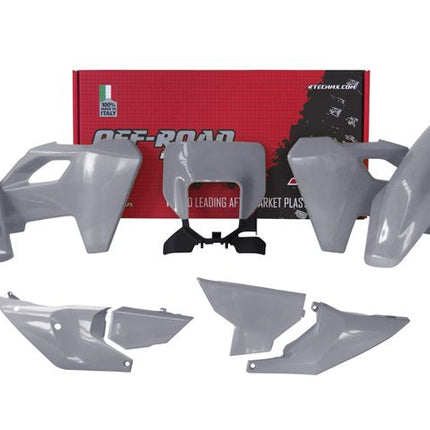 Plastic KIT/7 2024-25 Husqvarna Te/fe Quantum Grey, Rtech R-KITHSQ-GR0-724