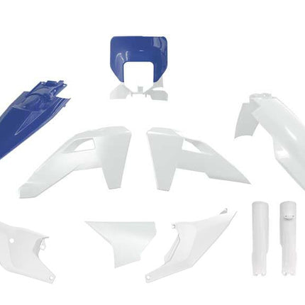 Plastic KIT/7 2026 Husqvarna Te/fe OEM, White / Hsq Blue, Rtech R-KITHSQ-OEM-826