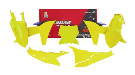 Plastic KIT/6 2023-24 KTM Sx/sxf, Neon Yellow/black, Rtech R-KITKTM-GF0-023