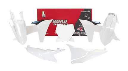 Plastic KIT/6 2023-24 KTM Sx/sxf, White/black, Rtech R-KITKTM-BN0-023