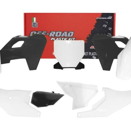 Plastic KIT/6 2023-24 Tc/tx/fc/fx White/black, Rtech R-KITHSQ-BN1-523