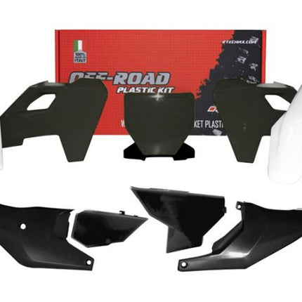 Plastic KIT/6 2023-24 Tc/tx/fc/fx Black/white, Rtech R-KITHSQ-NR1-523