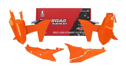 Plastic KIT/5 2024-2025 KTM Exc, Exc-f Orange/black, Rtech R-KITKTM-AR0-524