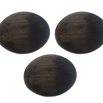 Cemoto Oval Plate Black PACK-3, C.205202, FM205202