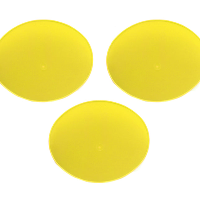 Cemoto Oval Plate Yellow PACK-3, C.2052, FM2052 Yellow