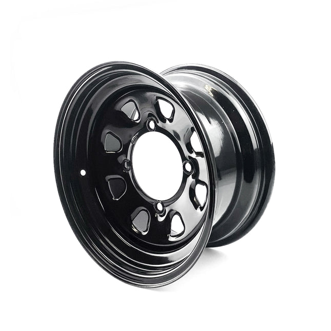 Rim Steel Wheel 14x7, 4/156, Itp Delta Black 4+3, 12mm Stud, 1422320014B