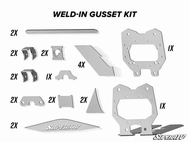 Canam Maverick X3 Weld In Frame Stiffener Gusset Kit, Superatv WFG-CA-X3-01