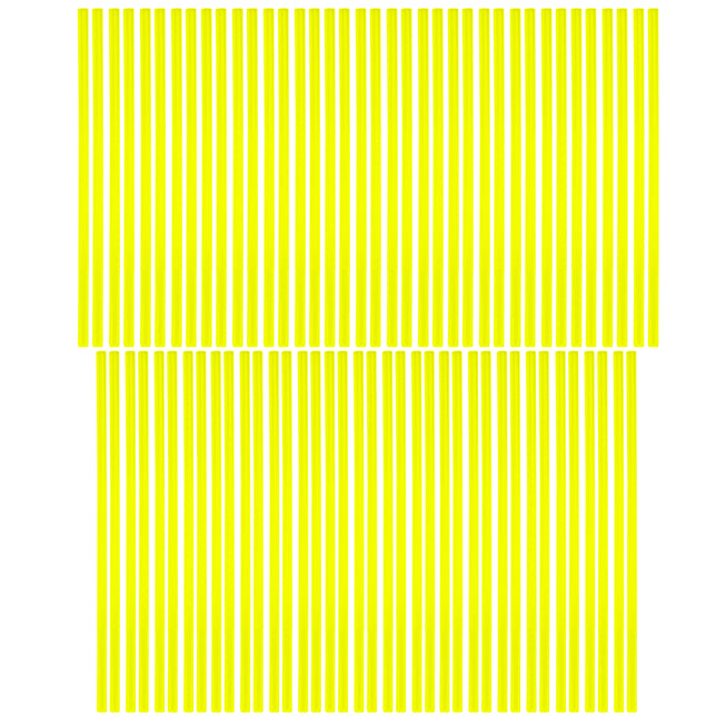 Spoke Skin Set 8.5 & 7.5 Yel, SS-101, 76 Pcs, Neon Yellow