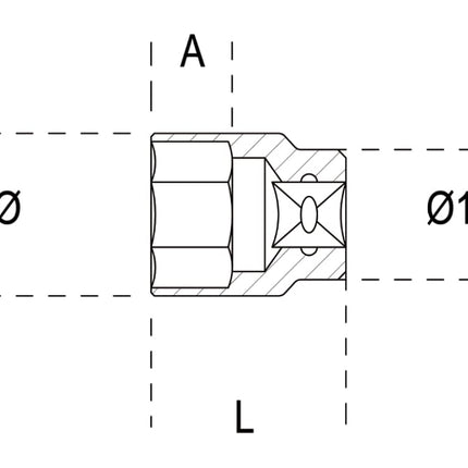 Hexagon Hand Sockets 1/4 14mm - Beta Tools 900 14