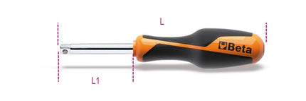 Spinner Handle, 1/4 Drive, 128mm Length - Beta Tools 900BG/30C