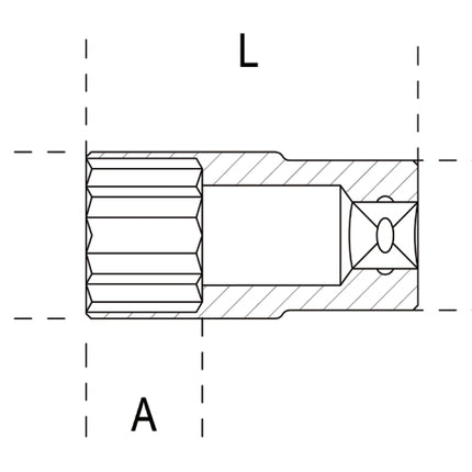 Hexagon Hand Sockets Long Series 1/4 4mm - Beta Tools 900L 4