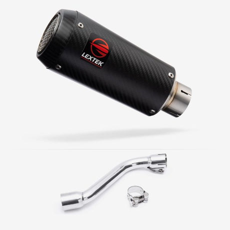 Lextek CP9C Full Carbon Exhaust 180mm with Link Pipe for Honda CRF 250L & Rally (17-20)
