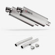 Lextek OP1 Matt S/Steel Exhaust 350mm with Link Pipes for Honda CBR1100XX Blackbird (96-07)