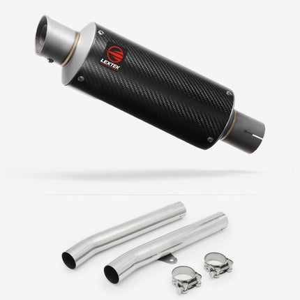 Lextek Carbon Fibre GP8C 240mm Exhaust with Link Pipes for Honda CBR1100XX Blackbird (96-07)