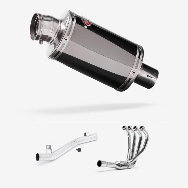 Lextek OP15 Dark Tint Stainless Exhaust System 200mm for Suzuki GSF 1200 Bandit (95-06)