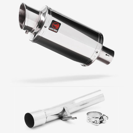 Lextek Stainless Steel YP4 Stubby Exhaust 200mm with Link Pipe