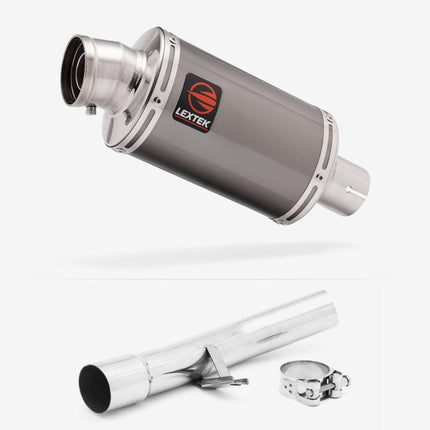 Lextek Smoked Stainless Steel OP15 200mm Exhaust with Link Pipe