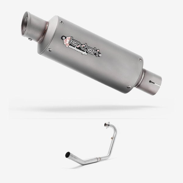 Lextek GP1 Matt S/Steel GP Stubby Exhaust System 240mm for Lexmoto ZSX-R 125