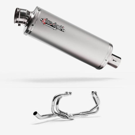 Lextek OP1 Matt S/Steel Exhaust System 350mm for Honda VFR 800 (97-01)