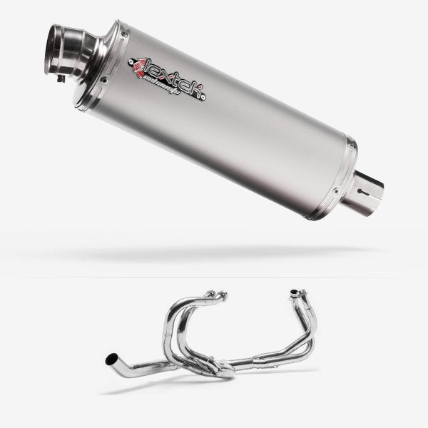 Lextek OP1 Matt S/Steel Exhaust System 350mm for Honda VFR 800 (97-01)