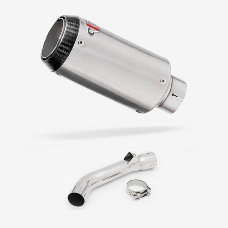 Lextek CP1 Matt S/Steel Carbon Tip Exhaust 150mm with Link Pipe for Honda VFR 800 (97-01)