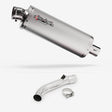 Lextek OP1 Matt S/Steel Exhaust 350mm with Link Pipe for Honda VFR 800 (97-01)