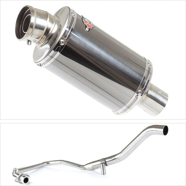 Lextek Smoked Stainless Steel OP15 200mm Exhaust System for Lexmoto Hawk 125