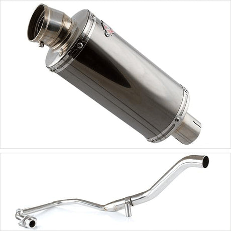 Lextek OP16 Dark Tint Stainless Exhaust System 250mm for Lexmoto Hawk 125