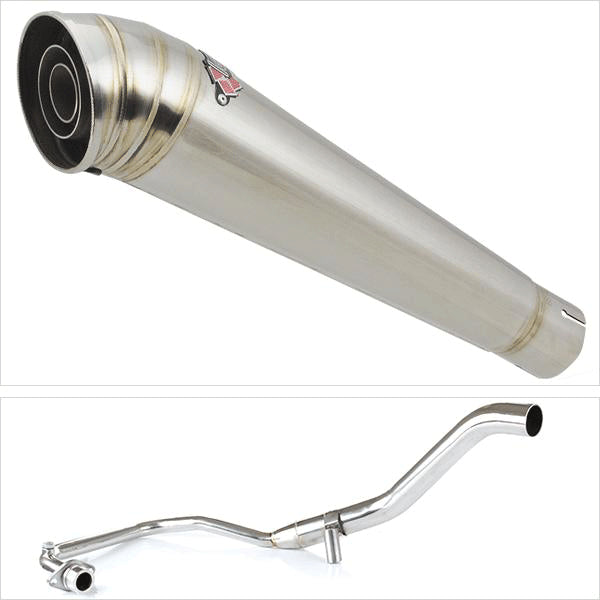 Lextek MP4 S/Steel Megaphone Exhaust System 300mm for Lexmoto Hawk 125