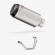 Lextek CP1 Matt S/Steel Carbon Tip Exhaust System 150mm for Yamaha YZF R3 (15-18)