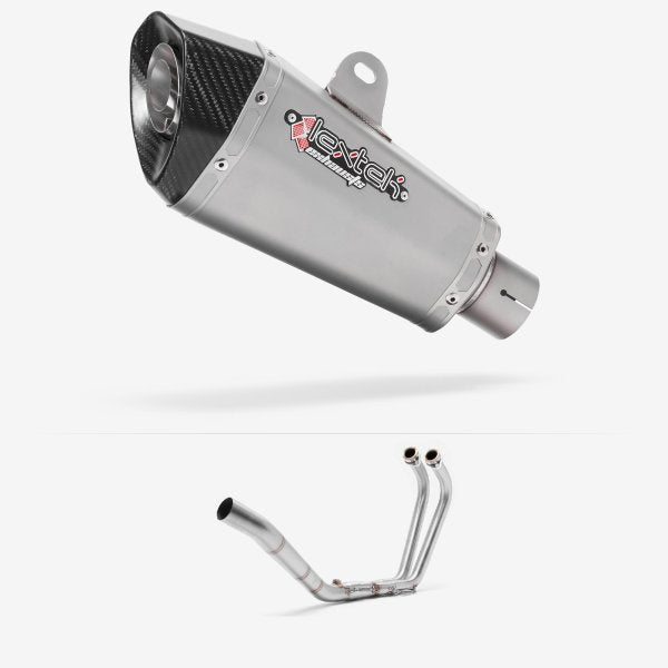 Lextek XP10 Matt S/Steel Exhaust System 210mm for Yamaha YZF R3 (15-18)