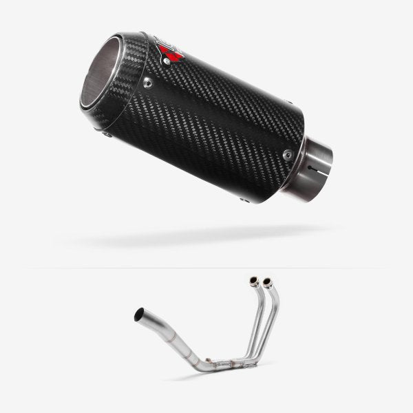 Lextek CP8C Full Carbon Exhaust System 150mm for Yamaha YZF R3 (15-18)