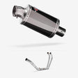 Lextek OP15 Dark Tint Stainless Exhaust System 200mm for Yamaha YZF R3 (15-18)