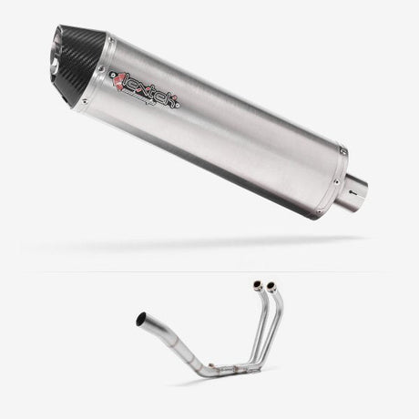Lextek RP1 Gloss S/Steel Oval Exhaust System 400mm for Yamaha YZF R3 (15-18)