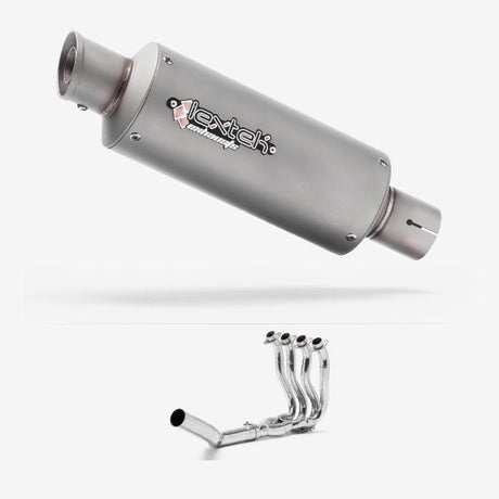 Lextek GP1 Matt S/Steel GP Stubby Exhaust System 240mm for Suzuki GSXR 600/750 (06-10)