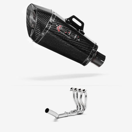 Lextek XP8C Carbon Fibre Exhaust System 210mm for Suzuki GSXR 600/750 (06-10)
