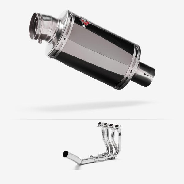 Lextek OP15 Dark Tint Stainless Exhaust System 200mm for Suzuki GSXR 600/750 (06-10)