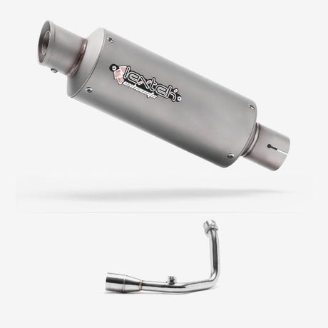 Lextek GP1 Matt S/Steel GP Stubby Exhaust System 240mm for Royal Alloy GT200 (18 - )