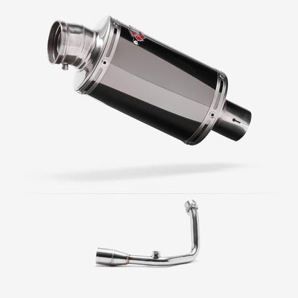 Lextek Smoked Stainless Steel OP15 200mm Exhaust System for Royal Alloy GT200 (18 - )