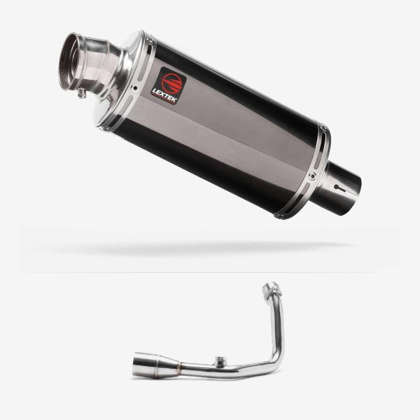 Lextek OP16 Dark Tint Stainless Exhaust System 250mm for Royal Alloy GT200 (18 - )