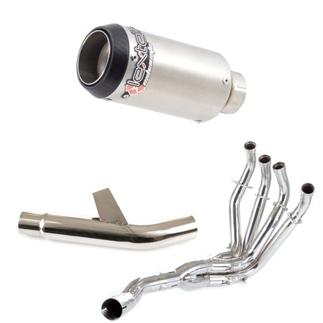 Lextek CP1 Matt S/Steel Carbon Tip Exhaust System 150mm for Kawasaki Versys 1000 (15-18)