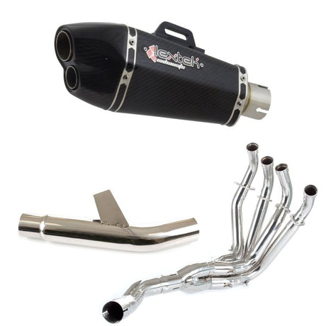 Lextek XP13C Carbon Fibre Exhaust System 210mm for Kawasaki Versys 1000 (15-18)