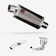 Lextek OP16 Dark Tint Stainless Exhaust System 250mm for Kawasaki Versys 1000 (15-18)