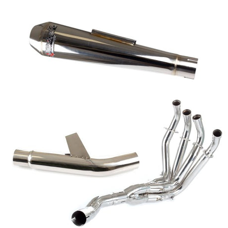 Lextek AC1 Polished Classic Exhaust System 350mm for Kawasaki Versys 1000 (15-18)