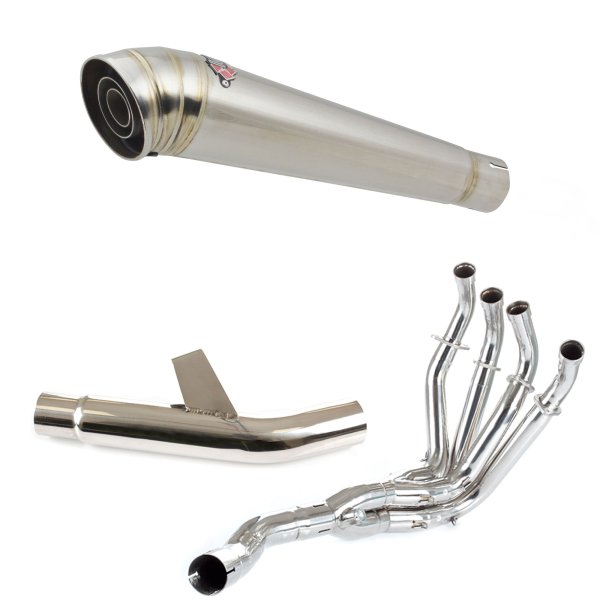 Lextek MP4 S/Steel Megaphone Exhaust System 300mm for Kawasaki Versys 1000 (15-18)