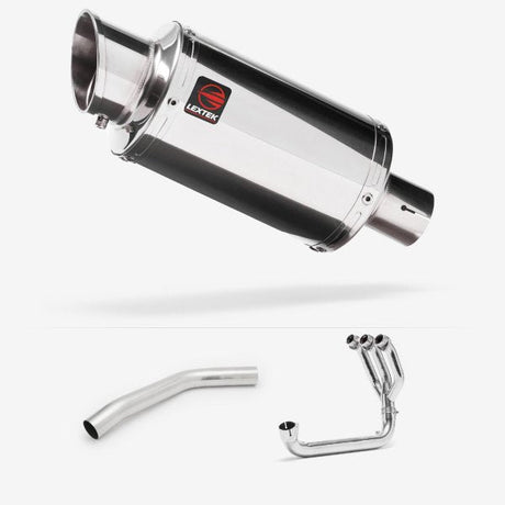 Lextek YP4 S/Steel Stubby Exhaust System 200mm for Triumph Tiger 800 (10-21)