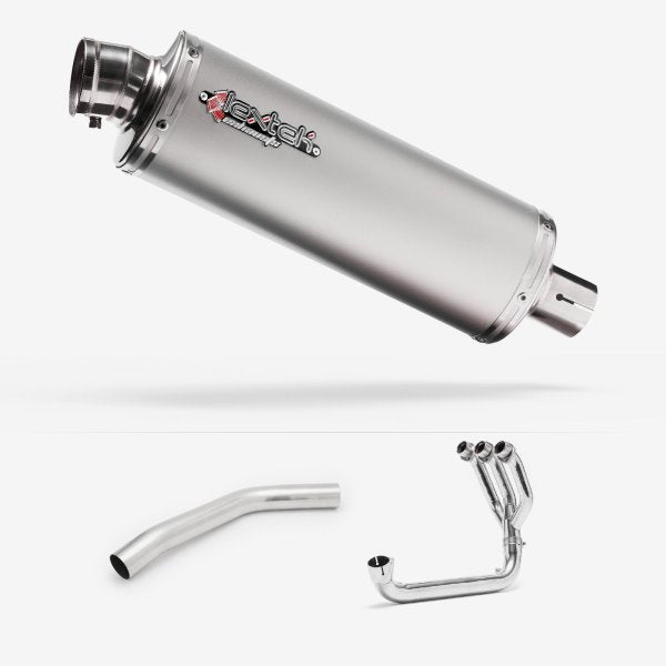 Lextek OP1 Matt S/Steel Exhaust System 350mm for Triumph Tiger 800 (10-21)