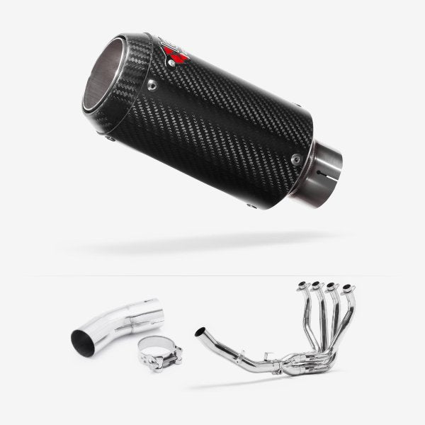 Lextek CP8C Full Carbon Exhaust System 150mm for Kawasaki Z900 RS (18-23)